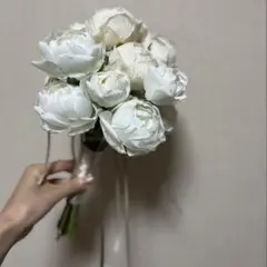 韓国風アーティフィシャルブーケ　結婚式　前撮り　挙式　バラ　造花ブーケ