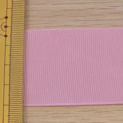 [T438]グログランリボン（ピンク） 幅38mm（5mカット済み）