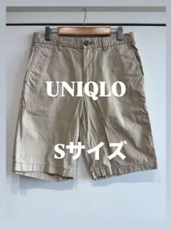 ユニクロ UNIQLO コットンショートパンツ ベージュ Sサイズ 紐付き
