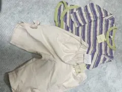 新品未使用ストライプ柄ロンTとパンツセット　95
