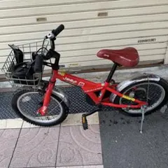 Jeep 子供用自転車　16インチ　赤色　バスケット付き　補助輪つきのサムネイル