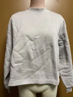 ライトグレー クルーネック スウェット裏起毛
