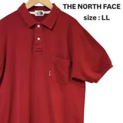 THE NORTH FACE ヴィンテージ ポロシャツ LL レッド 訳ありのサムネイル