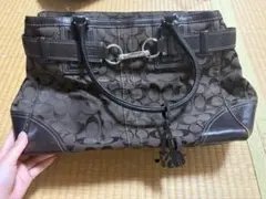 Coach ハンドバッグ ブラウン ロゴ
