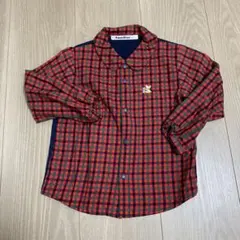 familiar ファミリア シャツ 90 赤チェック