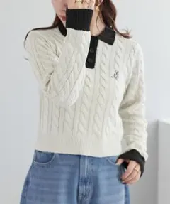 Remind me and forever 細ケーブルポロニットホワイト