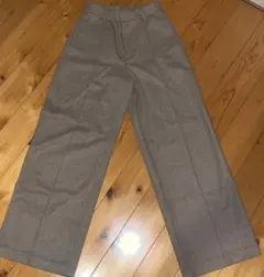 ブラッシュドジャージーワイドパンツ　ベージュパンツ