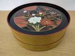 赤い漆器 重箱 和風花柄 回転式 - メルカリ
