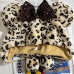 ディズニー　レオパード柄ファンキャップ