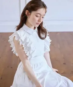 Amé no chi Hare ピンタックフリルオープンシャツ - メルカリ