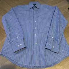 Polo Ralph Lauren 目無し　古着　青 ストライプ