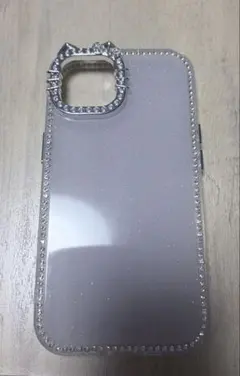 ストーン装飾付きクリアiPhone14ケース