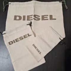 【新品未使用】ブランド巾着　ディーゼルDIESEL巾着袋 3点セット小物入れ