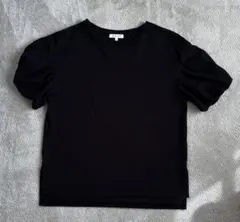 【GLOBAL WORK 】 袖ねじりプルオーバー半袖Ｔシャツ ブラック