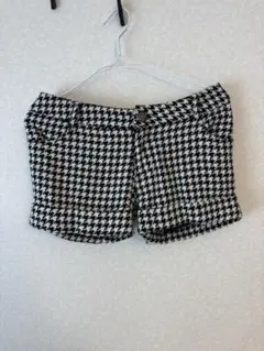 千鳥柄 ショートパンツ ブラック ホワイト