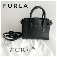 美品✨フルラ 2WAY ハンドバッグ ショルダーバッグ ブラック 黒のサムネイル