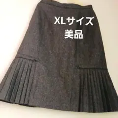 グレー色プリーツスカートLLサイズ