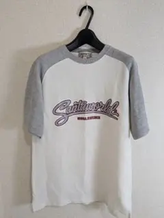 D0801 Santaworld Mサイズ Tシャツ ホワイト/グレー