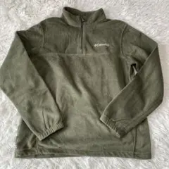 コロンビア　フリース　ハーフジップ　カーキ　L
