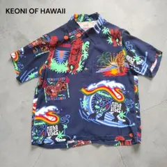 ケオニオブハワイ　東京タワー柄 アロハシャツ 東洋エンタープライズ　なぎら健壱M KEONI OF HAWAII アロハシャツ なぎら健壱 東京タワー ブルー M - メルカリ
