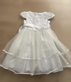 最終価格 ホワイト フォーマルドレス レース付き