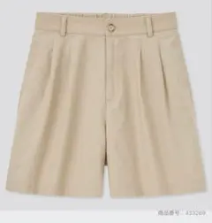 リネンコットンショートパンツ UNIQLO ベージュ ショートパンツ Sサイズ
