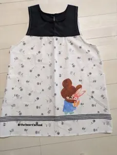 くまのがっこう　ジャッキー　モノトーンエプロン