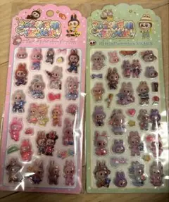 新品未開封 ラブブ ボンボンドロップシール 光るシール ぷっくりシール 2枚
