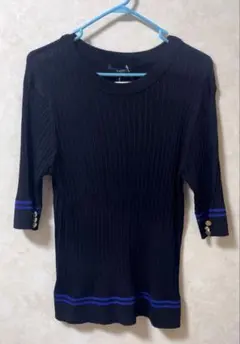 【新品タグ付き】Avail ragout 半袖 リブニット ブラック L