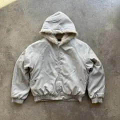 短丈ファージャケット スタッズ ホワイト ミリタリー アメカジ 古着 kt8-9