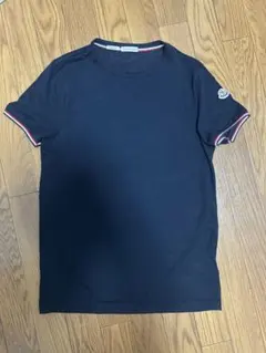 モンクレール 襟ロゴ 刺繍 ワッペン Tシャツ ネイビー サイズM 4S299