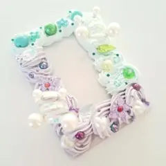 【103】ホイップデコ　トレカケース　Ｂ８　横入れ　グリーン　パープル　斬新