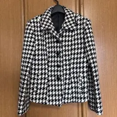 白黒ハウンドトゥース(千鳥格子) レディーステーラードジャケット