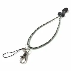 【パラコード製】ハンドストラップ　緑迷彩　3mm アーミーグリーン　ハンズフリー