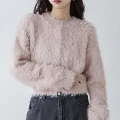 CHILLFAR シャギー ニットカーデ カーディガン Fサイズ