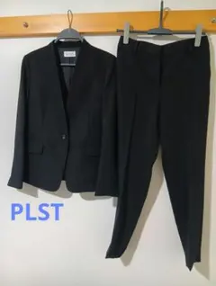 PLST プラステ　ノーカラージャケット　パンツスーツ　ウォッシャブル　Мサイズ
