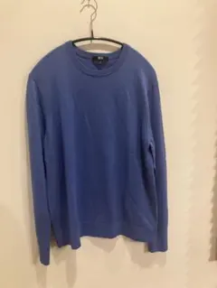 ユニクロ エクストラファインメリノクルーネックセーター ブルー　XL