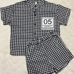 チェック柄ポロシャツ＆ショートパンツセット