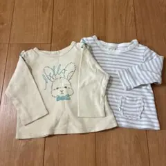 petit main 80サイズ Tシャツ 2枚セット