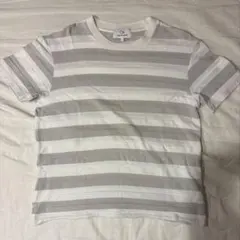 Calvin Klein ボーダーtシャツ　tee ホワイトグレー　古着　半袖