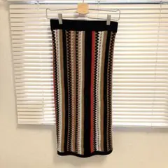 SLY ニット 鍵あみ タイトロングスカート