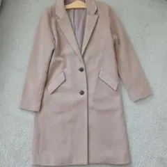 ピンクベージュ チェスターコート 2ボタン　16日までの価格です
