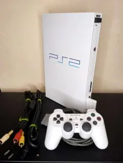 【メンテ済】プレステ2 セラミックホワイト SCPH-55000 GT