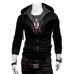 ★即納OK★パーカー メンズ フード付 ブラック