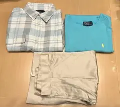 セリーヌパンツ+ラルフローレンTシャツ&ポロシャツのまとめセット　130cm