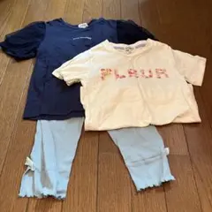 SHOO LA RUE キッズ トップス 2枚　ハ－フパンツ　3点セットのサムネイル