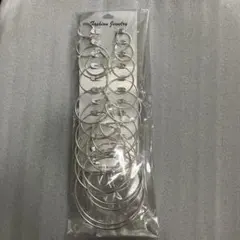 シルバー フープピアスセット