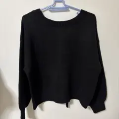 colza 黒セーター