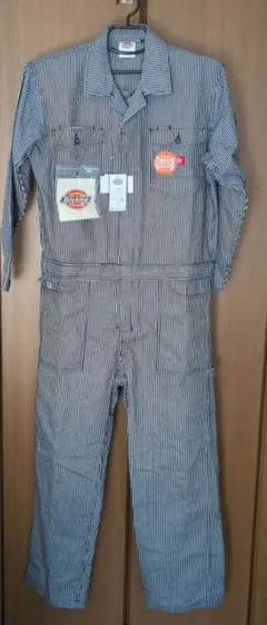 ディッキーズ　ストレッチヒッコリー　つなぎ　　Ｄ−７１６