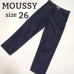 MOUSSY マウジー ストレート デニム ワイドパンツ ハイウエスト 26